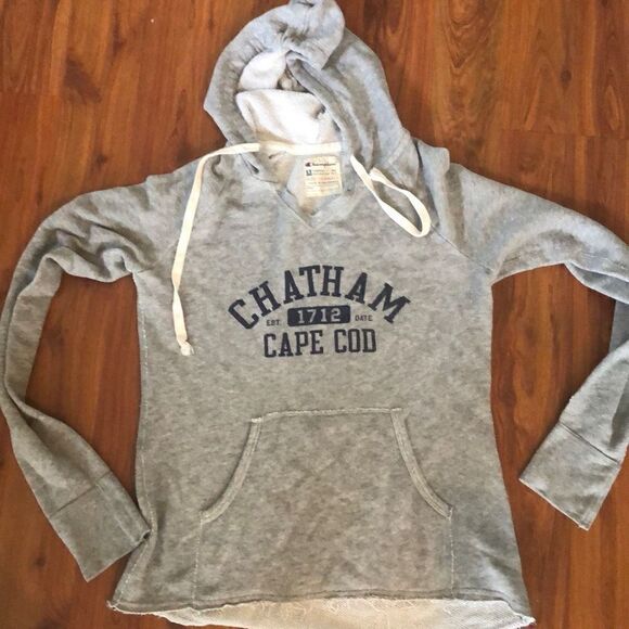 Champion vintage gray hoodie Chatham Cape Cod xs - Picture 1 of 5